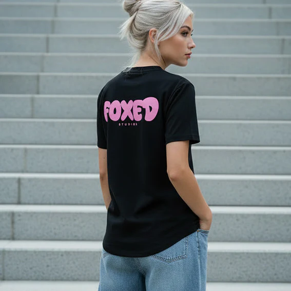 FOXED® BUBBLE UNISEX LONG SHIRT BLACK - Image 5