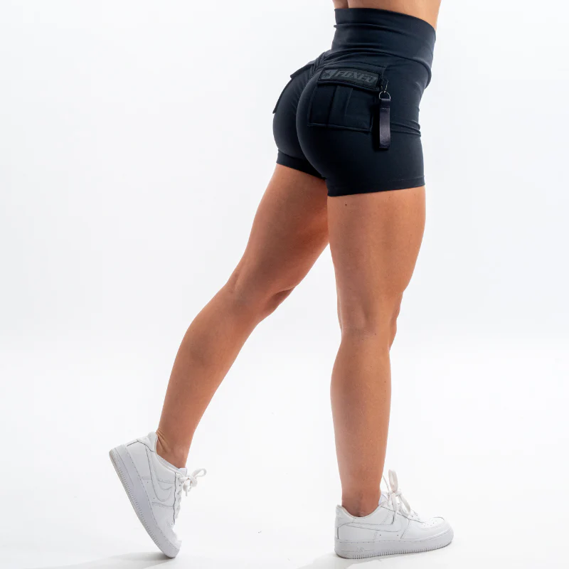 FOXED® CARGO SHORTS 2-POCKET ALL BLACK - Image 3