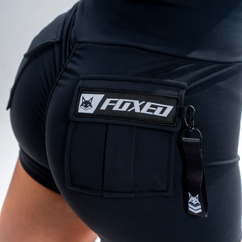 FOXED® CARGO SHORTS 2-POCKET BLACK/WHITE - Image 6
