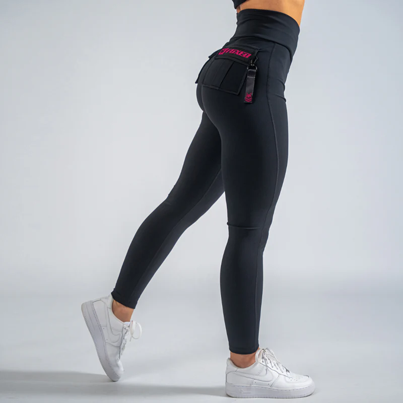 FOXED® CARGO LEGGINGS 3-POCKET GLITTER PINK - Image 3