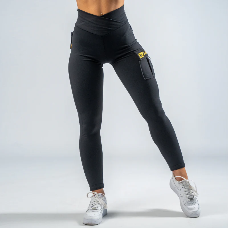 FOXED® CARGO LEGGINGS 3-POCKET GLITTER GOLD - Image 5