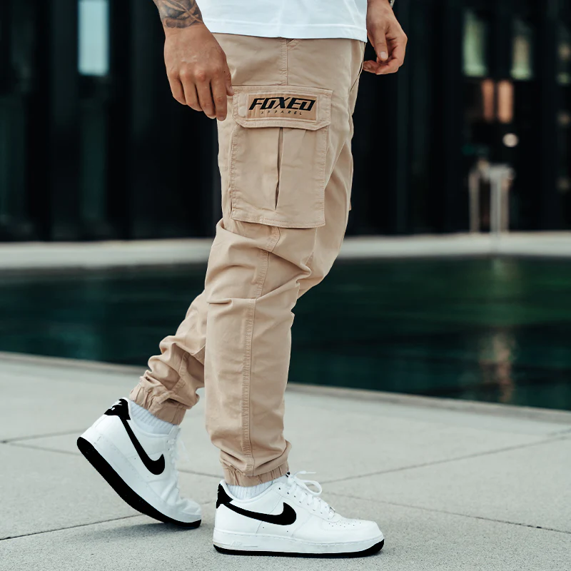 FOXED® CARGO PANTS PREMIUM UNISEX BEIGE - Image 8