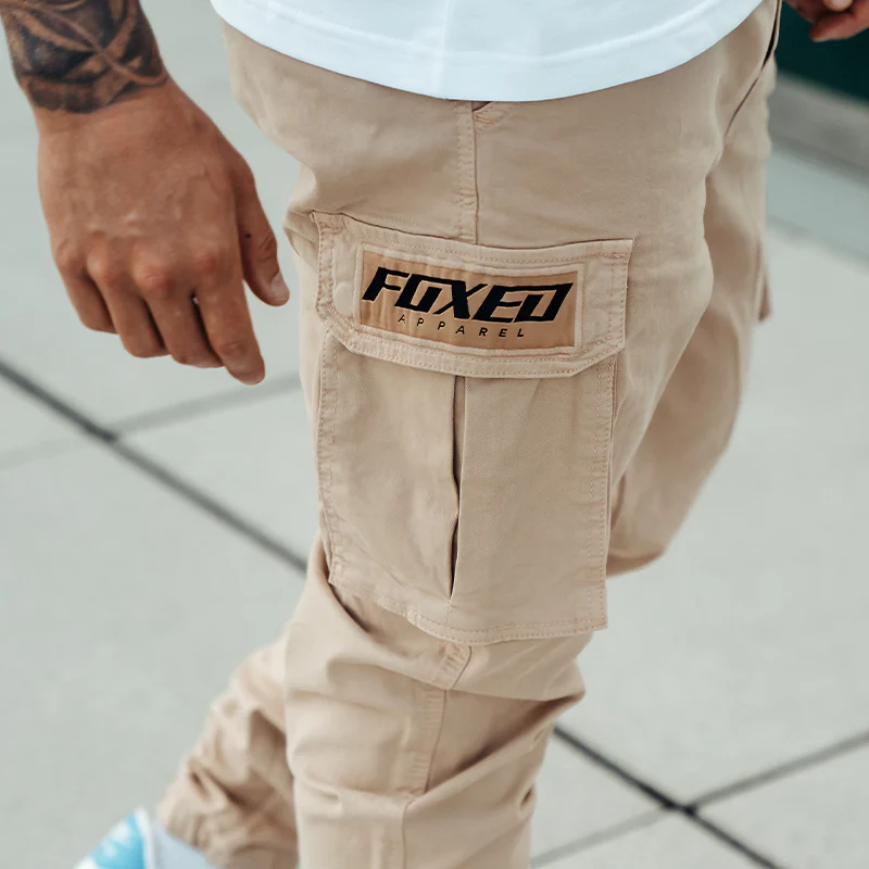 FOXED® CARGO PANTS PREMIUM UNISEX BEIGE - Image 9