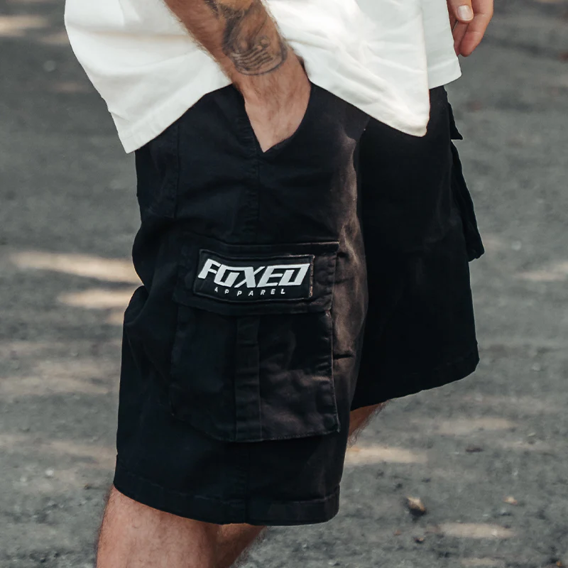 FOXED® CARGO SHORTS MEN BLACK (NEW FIT) - Image 7