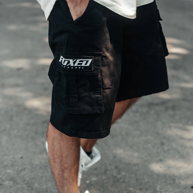 FOXED® CARGO SHORTS MEN BLACK (NEW FIT) - Image 9