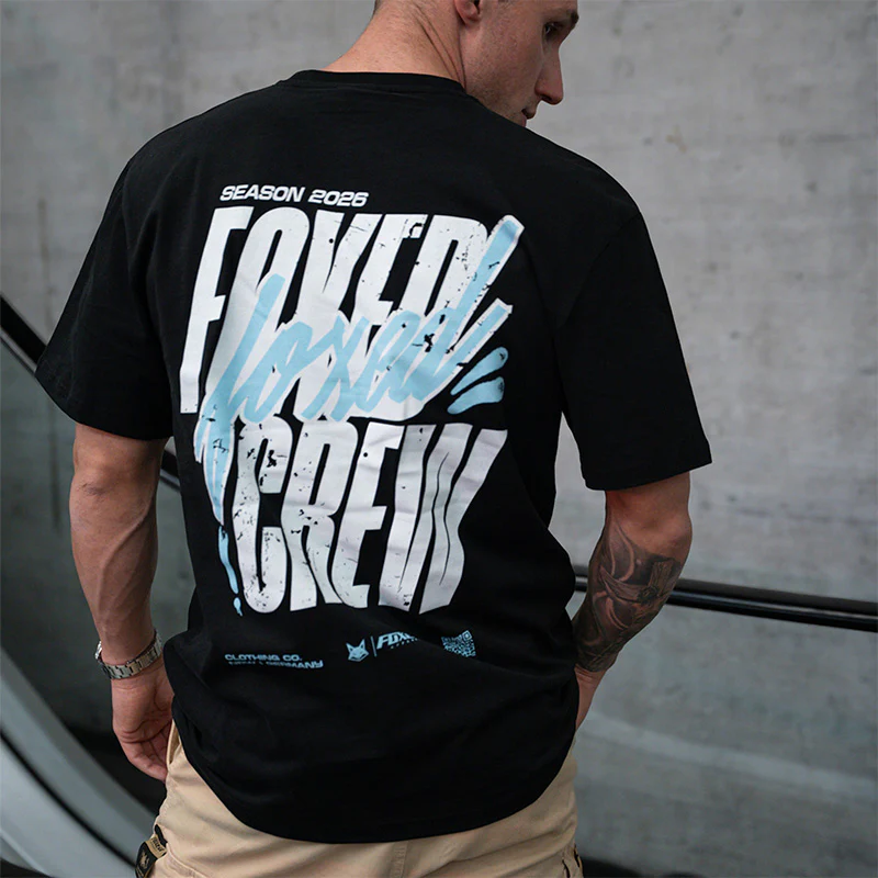 FOXED® CREW OVERSIZE SHIRT BLACK/BABYBLUE - Image 3
