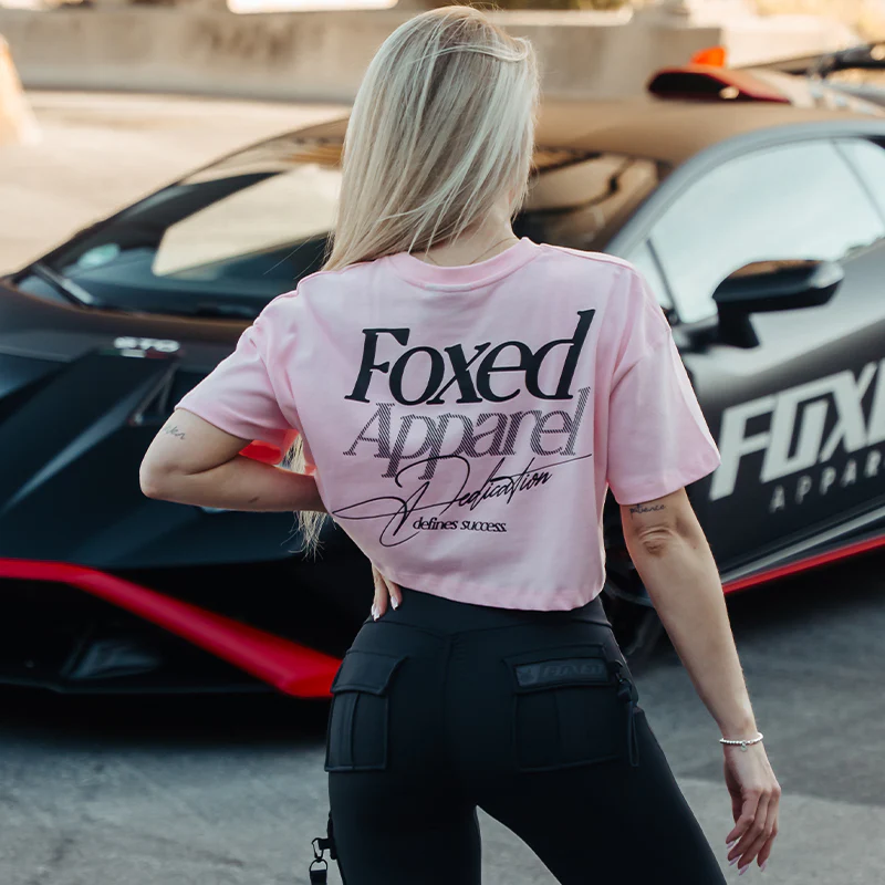 FOXED® DEDICATION CROPPED SHIRT ROSE/BLACK - Image 4