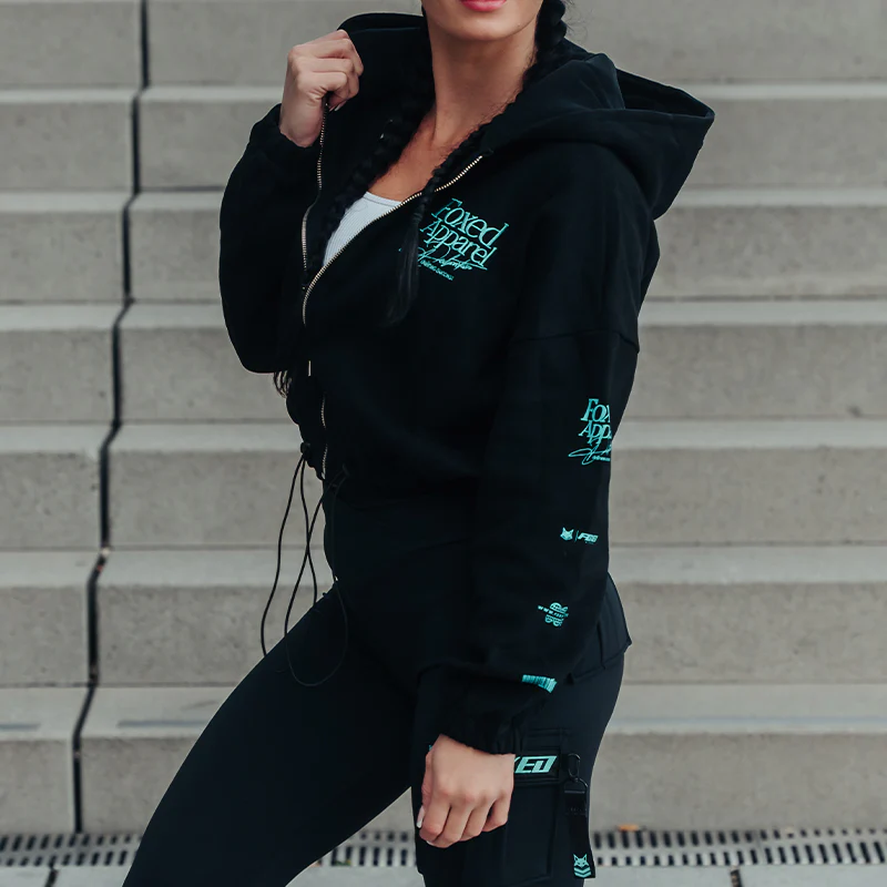 FOXED® DEDICATION CROPPED ZIPPER BLACK/MINT - Image 4