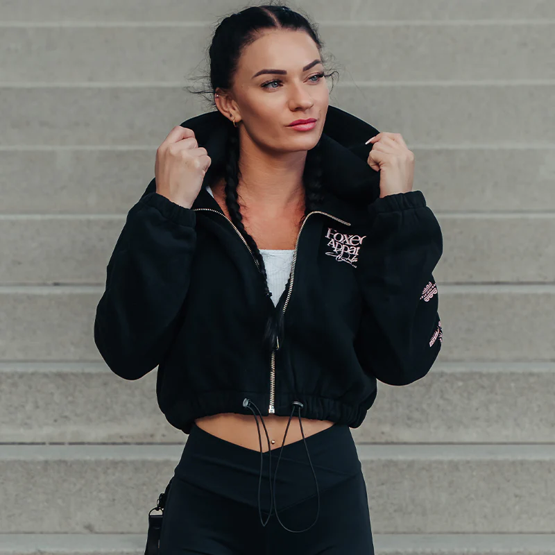 FOXED® DEDICATION CROPPED ZIPPER BLACK/ROSE - Image 10