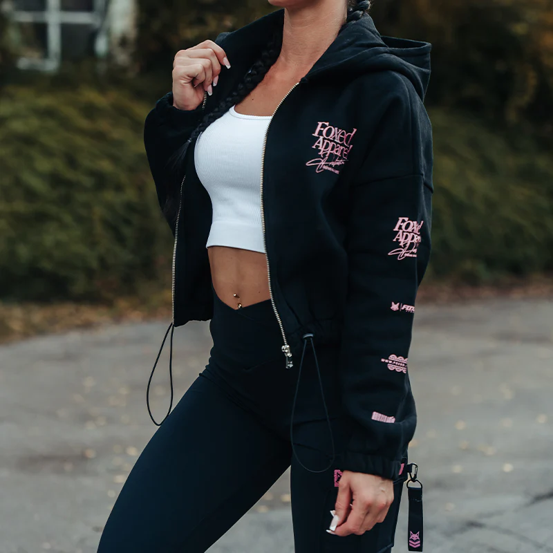 FOXED® DEDICATION CROPPED ZIPPER BLACK/ROSE - Image 3