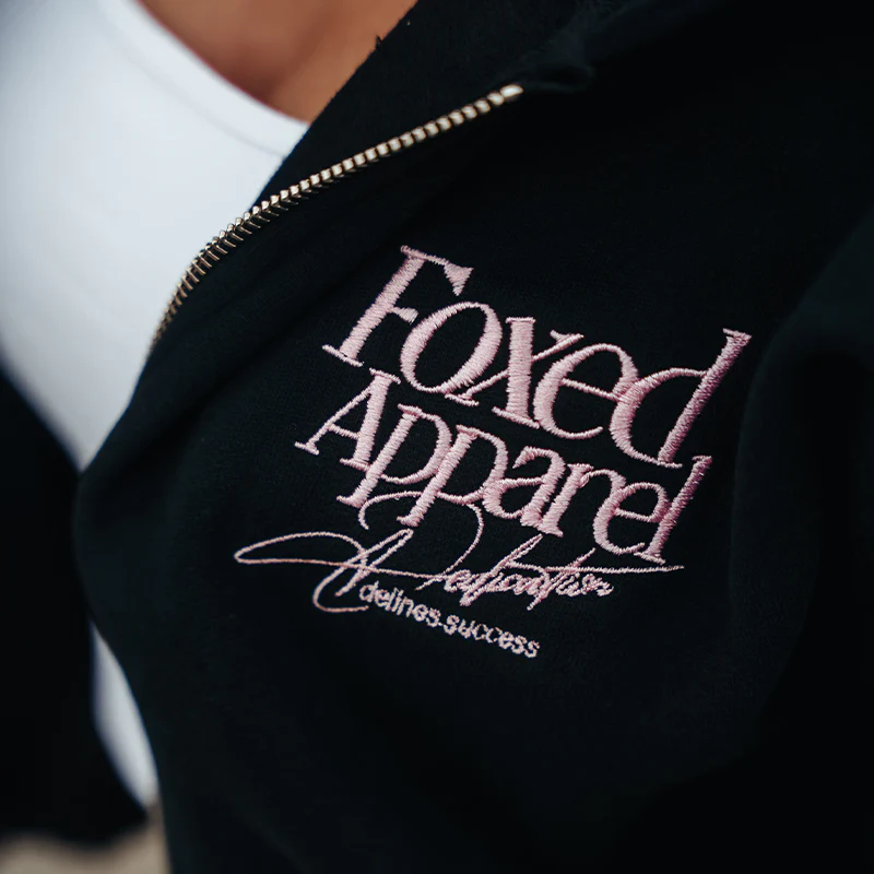 FOXED® DEDICATION CROPPED ZIPPER BLACK/ROSE - Image 6