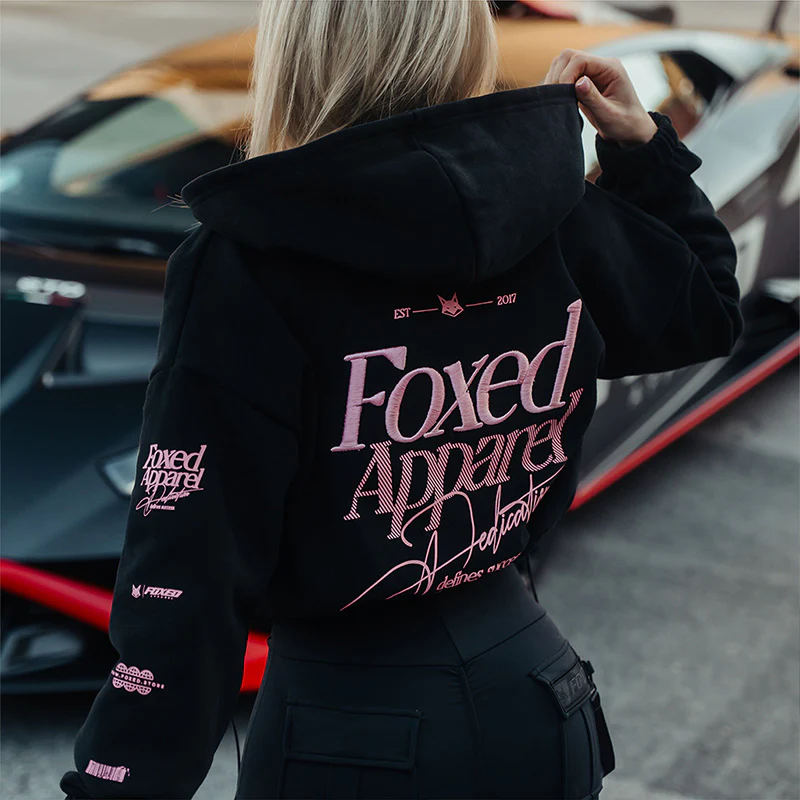 FOXED® DEDICATION CROPPED ZIPPER BLACK/ROSE - Image 8