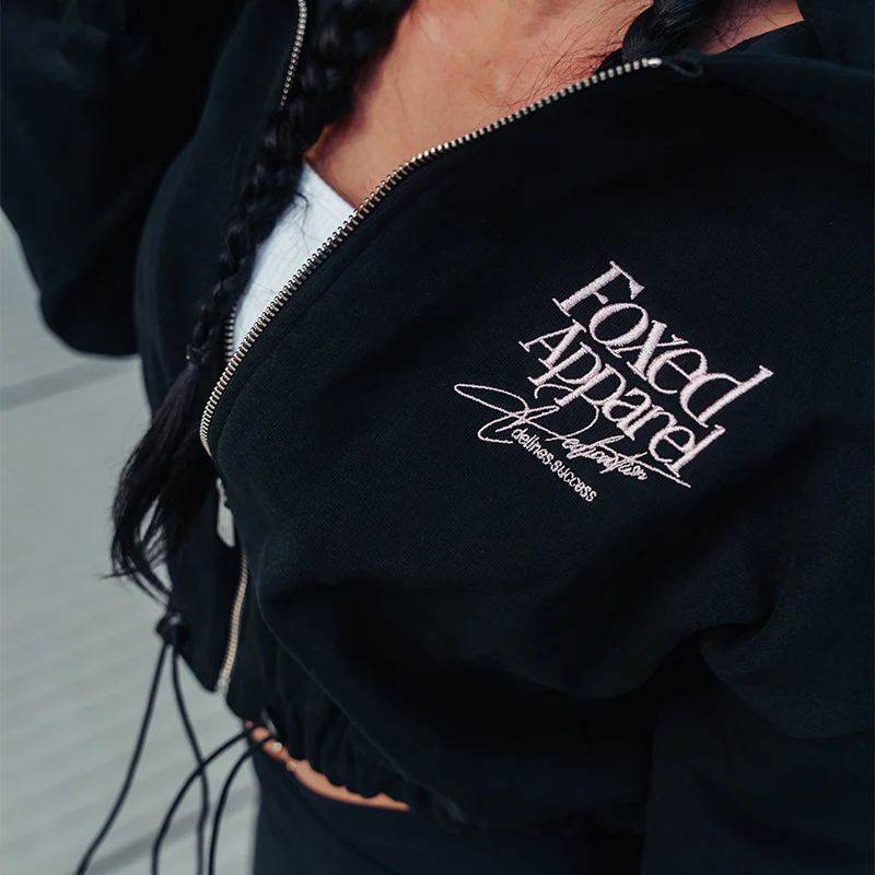 FOXED® DEDICATION CROPPED ZIPPER BLACK/ROSE - Image 9