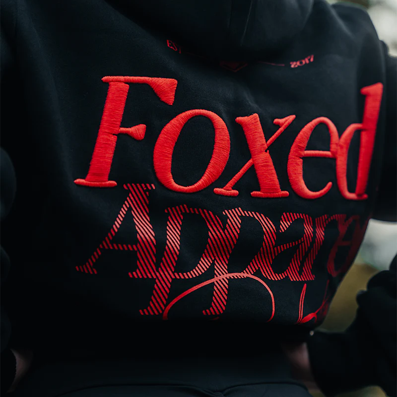 FOXED® DEDICATION PREMIUM HOODIE BLACK/RED WMN - Image 8