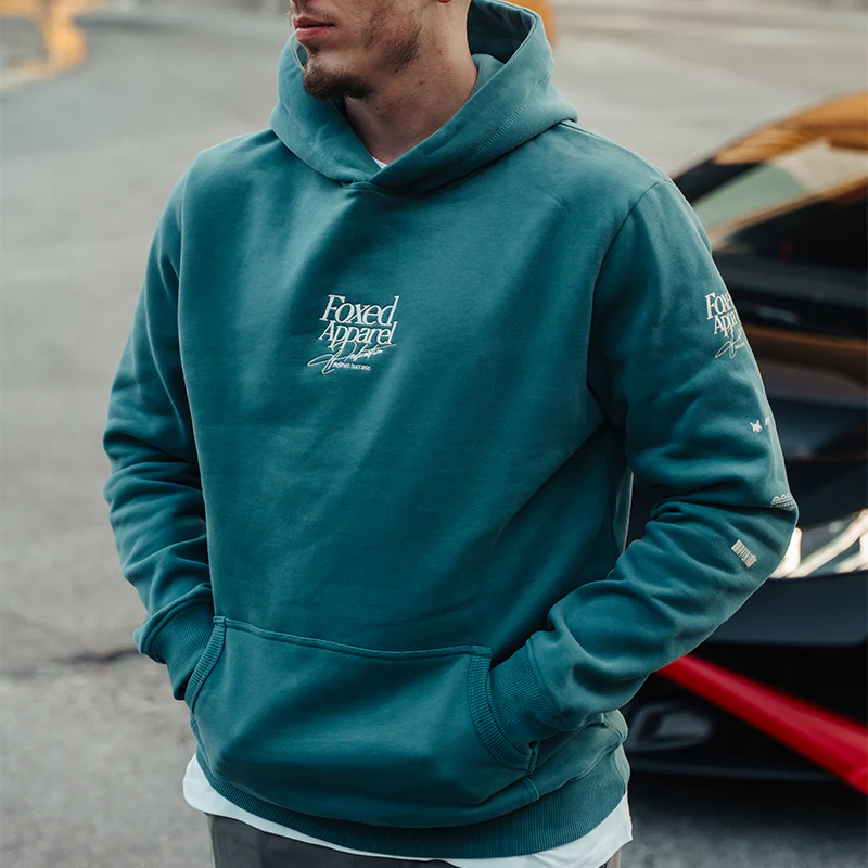 FOXED® DEDICATION PREMIUM UNISEX HOODIE PETROL - Image 2