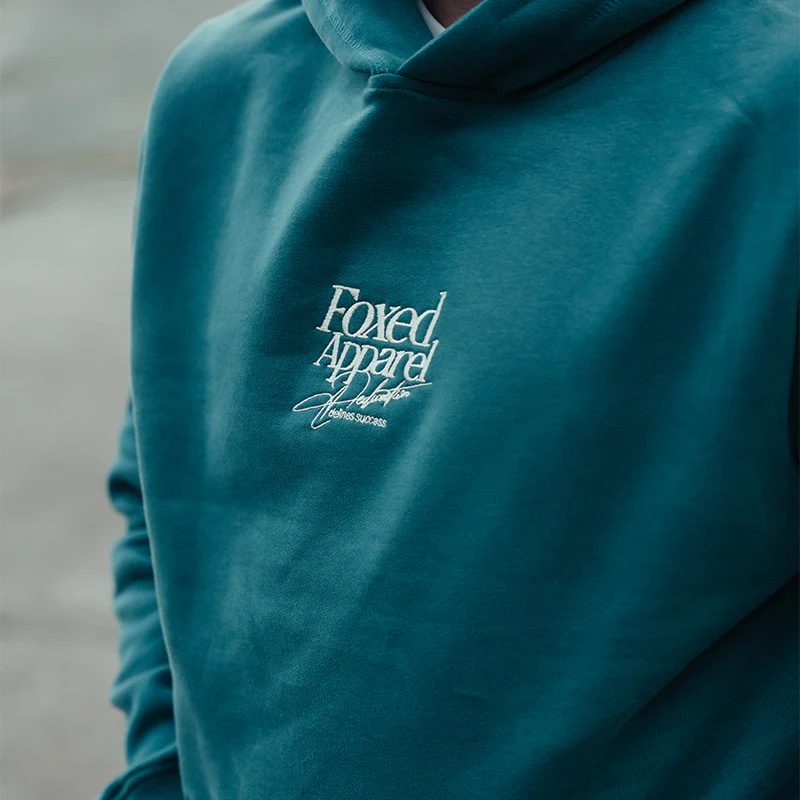 FOXED® DEDICATION PREMIUM UNISEX HOODIE PETROL - Image 8