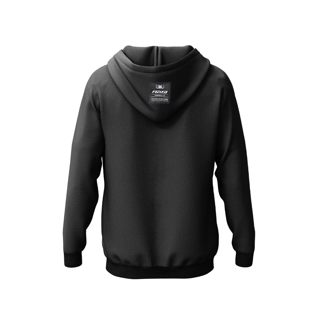 FOXED® EVERYDAY UNISEX ZIP HOODIE BLACK - Image 3