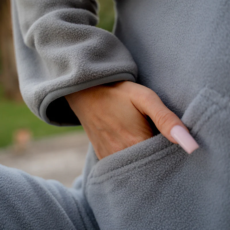 FOXED® FLEECE HOODIE GREY - Image 4