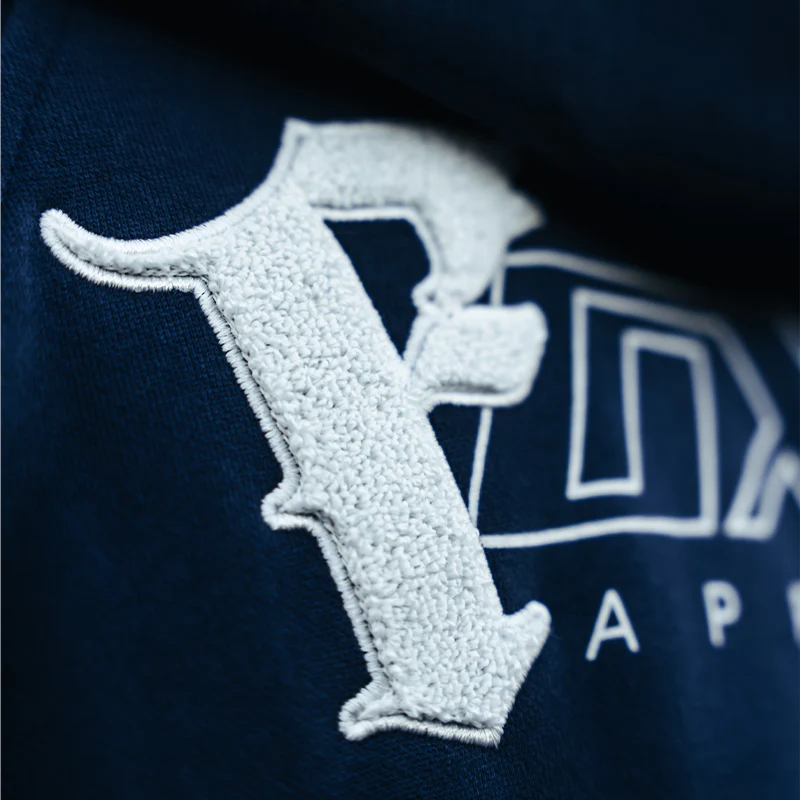 FOXED® "FOCUS" UNISEX HOODIE ZIPPER NAVY - Image 3