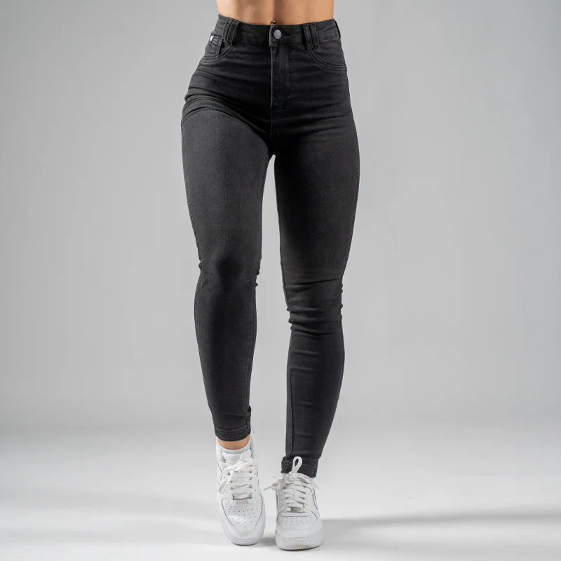 FOXED® HIGH-WAISTED SKINNY JEANS BLACK - Image 3