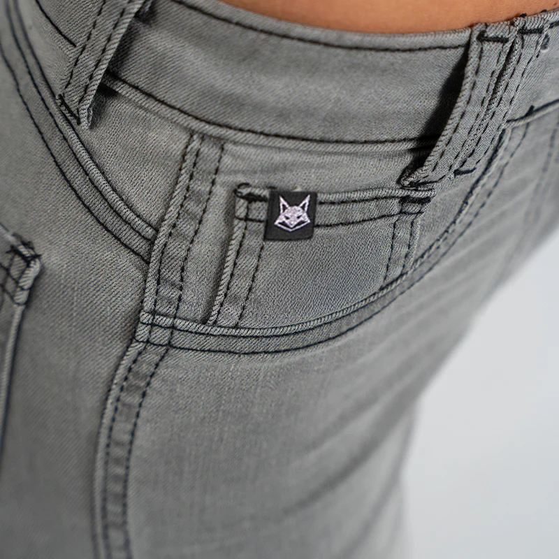 FOXED® HIGH-WAISTED SKINNY JEANS GREY - Image 4