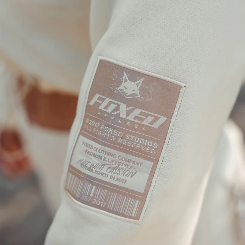 FOXED® INFINITY CROPPED WOMEN HOODIE ZIPPER COCONUT MILK - Image 9