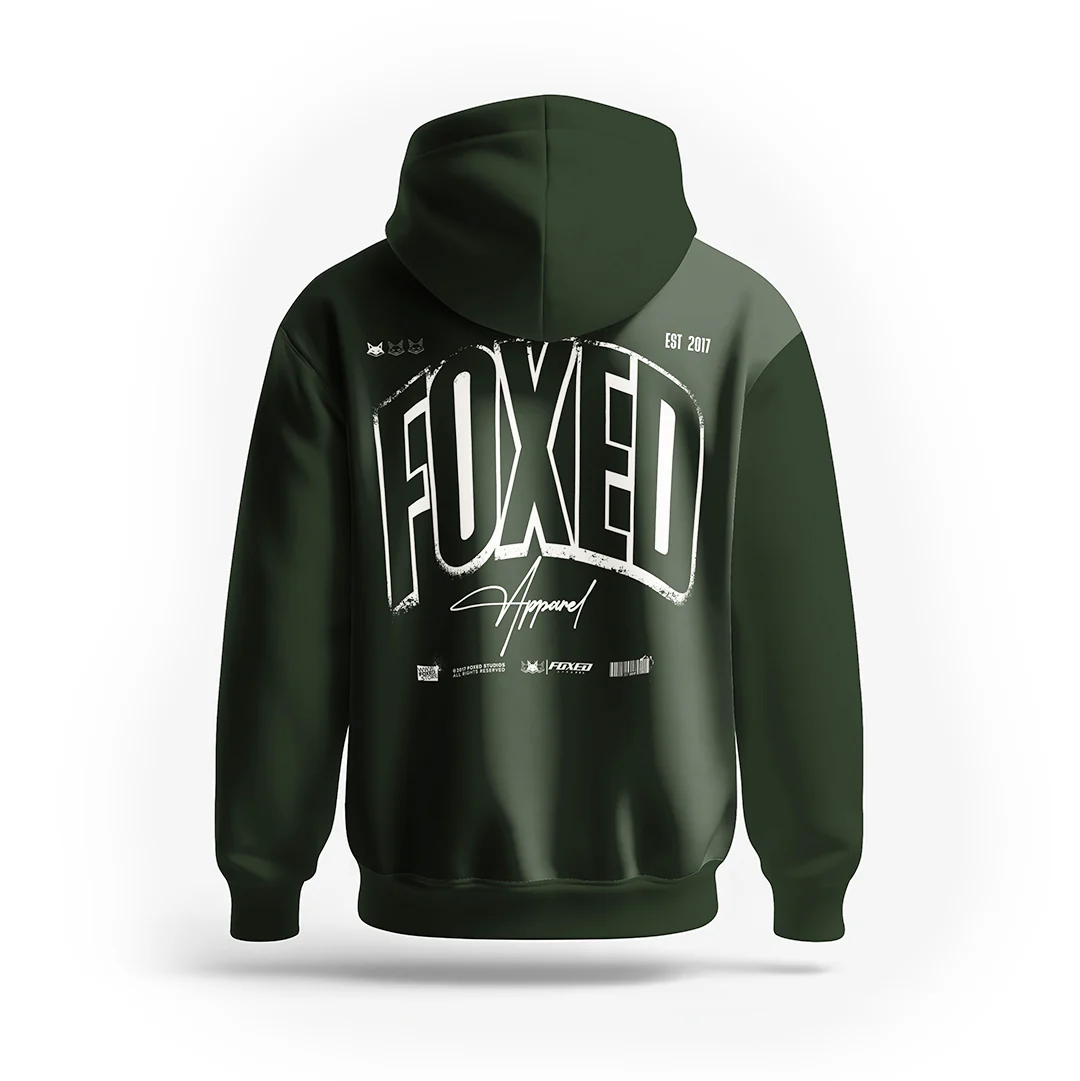 FOXED® INFINITY UNISEX ZIP HOODIE FOREST GREEN - Image 4
