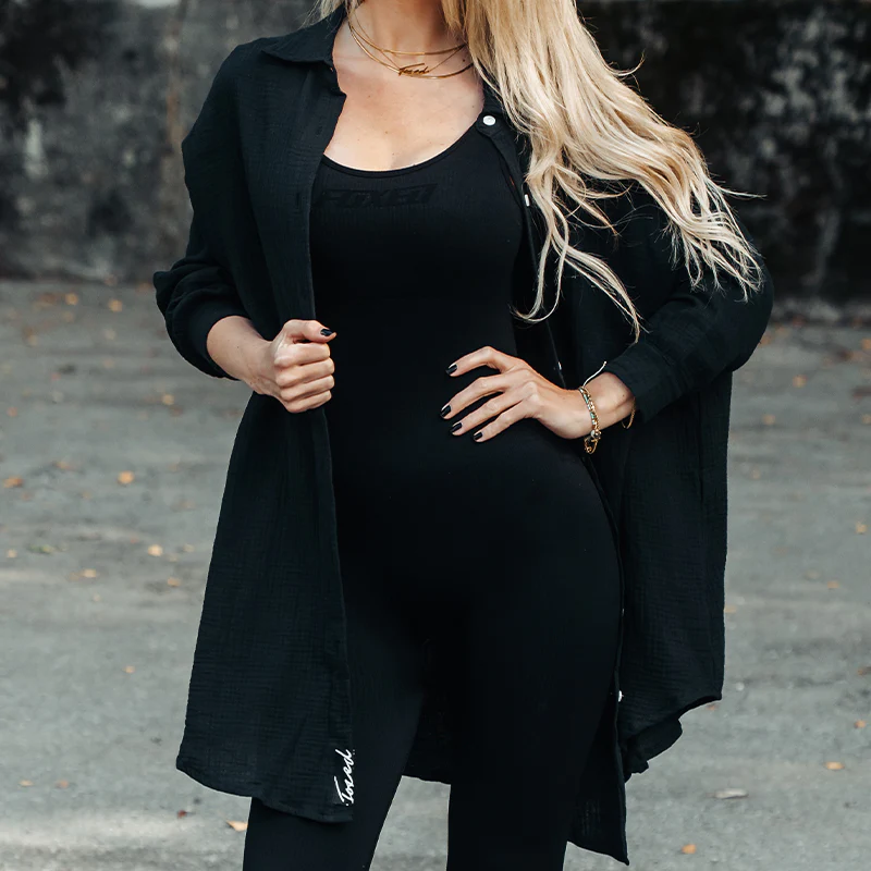 FOXED® MUSSELIN BLUSE BLACK ONESIZE - Image 5