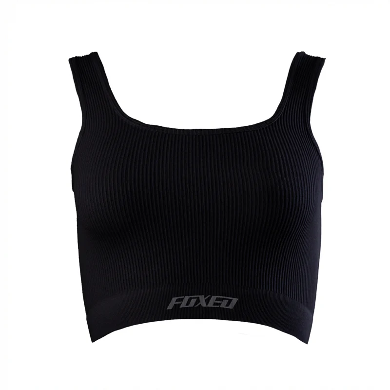 FOXED® OPHELIA REVERSE RIBBED SEAMLESS TANK TOP BLACK - Image 4