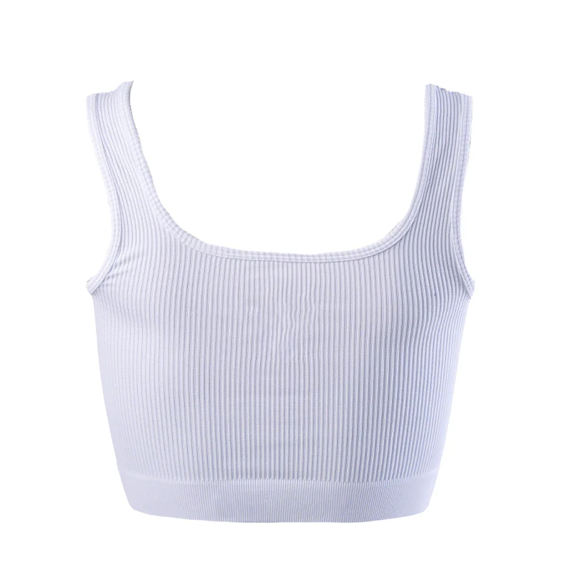 FOXED® OPHELIA REVERSE RIBBED SEAMLESS TANK TOP WHITE - Image 4