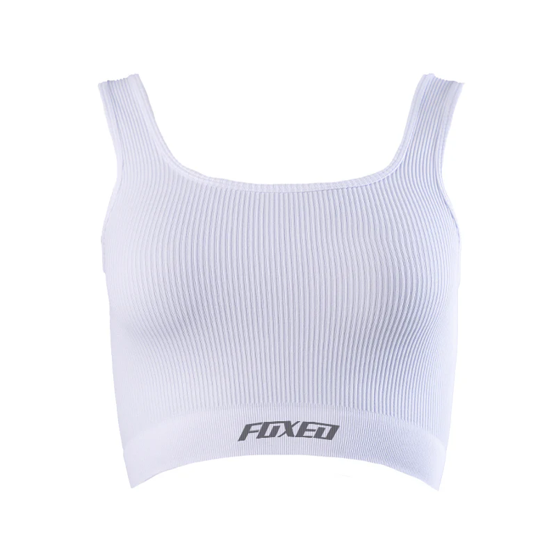FOXED® OPHELIA REVERSE RIBBED SEAMLESS TANK TOP WHITE - Image 5