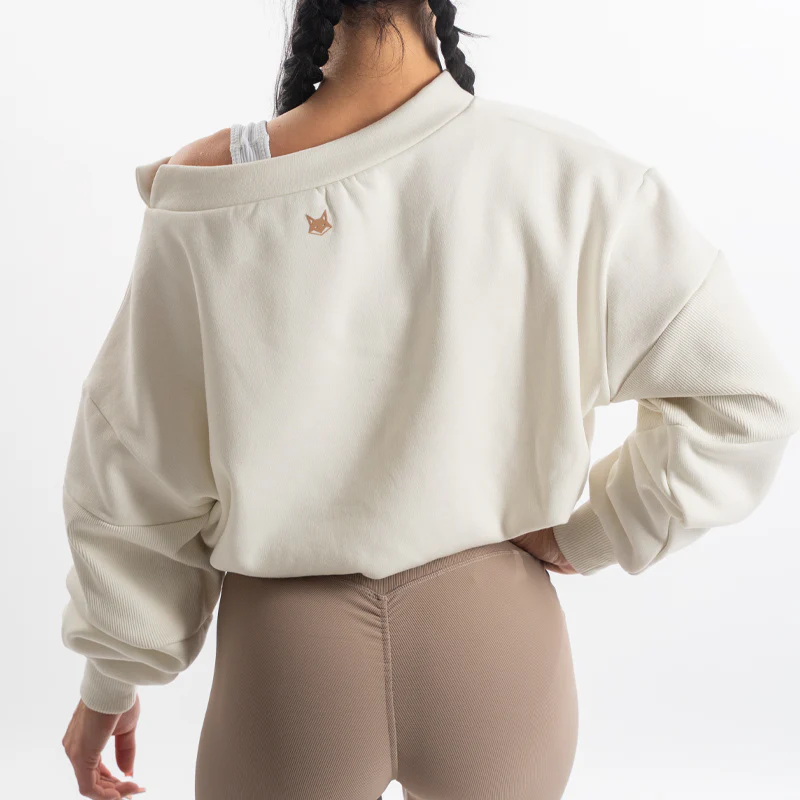 FOXED® SLOUCHY WIDE NECK WOMEN SWEATER CANNOLI - Image 8