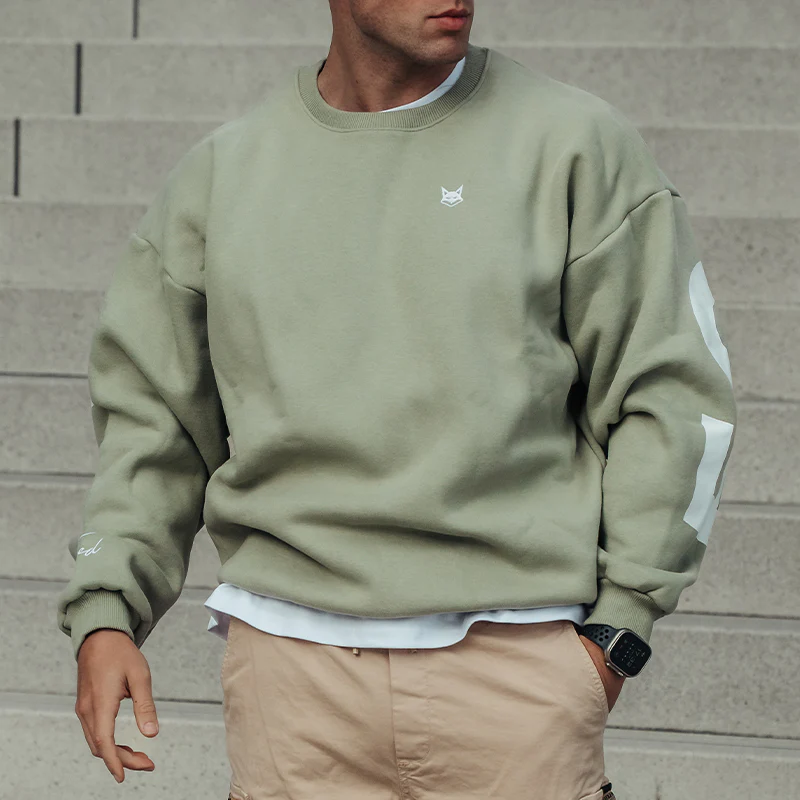 FOXED® STUDIOSTATE OVERSIZE SWEATER MATCHA LATTE MEN - Image 6