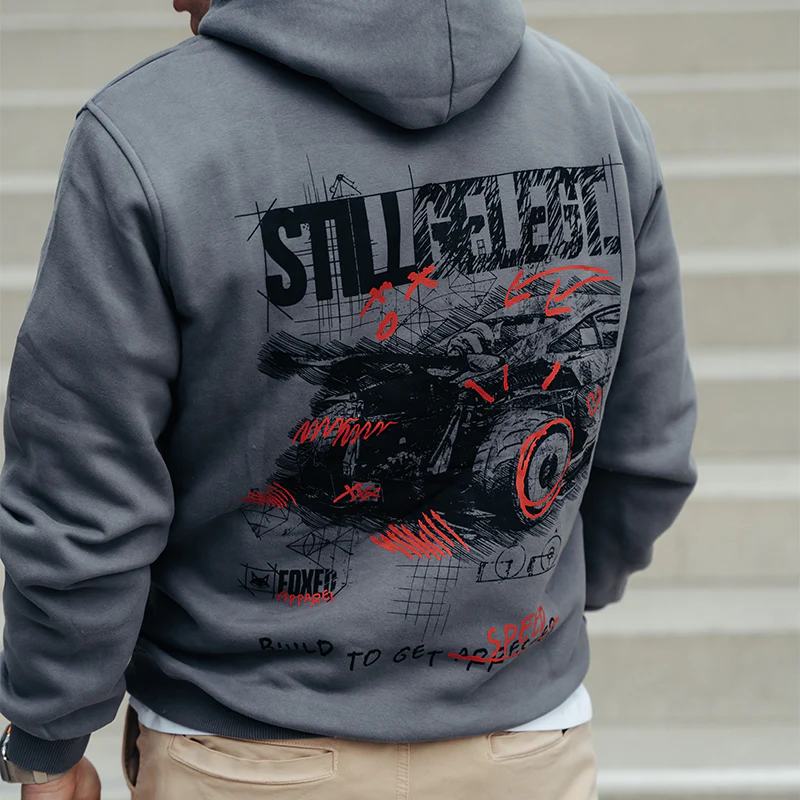 FOXED® STILLGELEGT UNISEX HOODIE GREY - Image 5