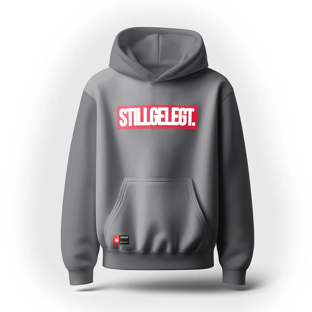 FOXED® STILLGELEGT UNISEX HOODIE GREY - Image 7