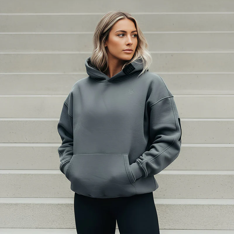 FOXED® URBAN UNISEX HOODIE GREY - Image 11