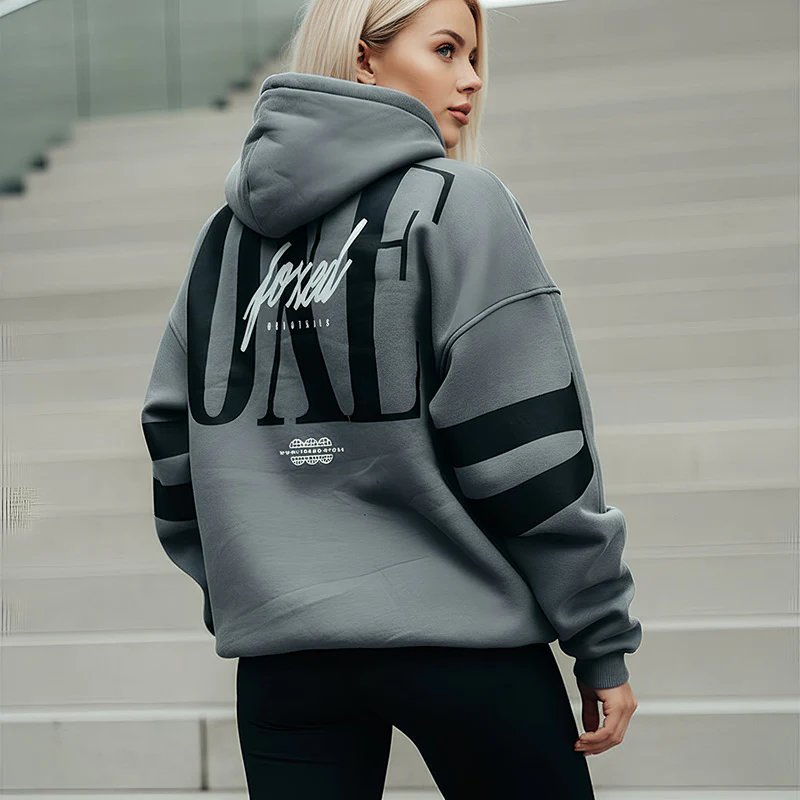 FOXED® URBAN UNISEX HOODIE GREY - Image 12