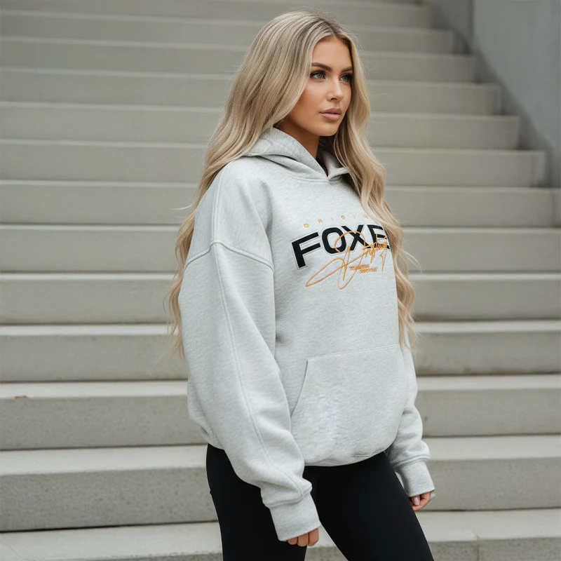 FOXED® VARSITY HOODIE HEATHER GREY WMN - Image 3