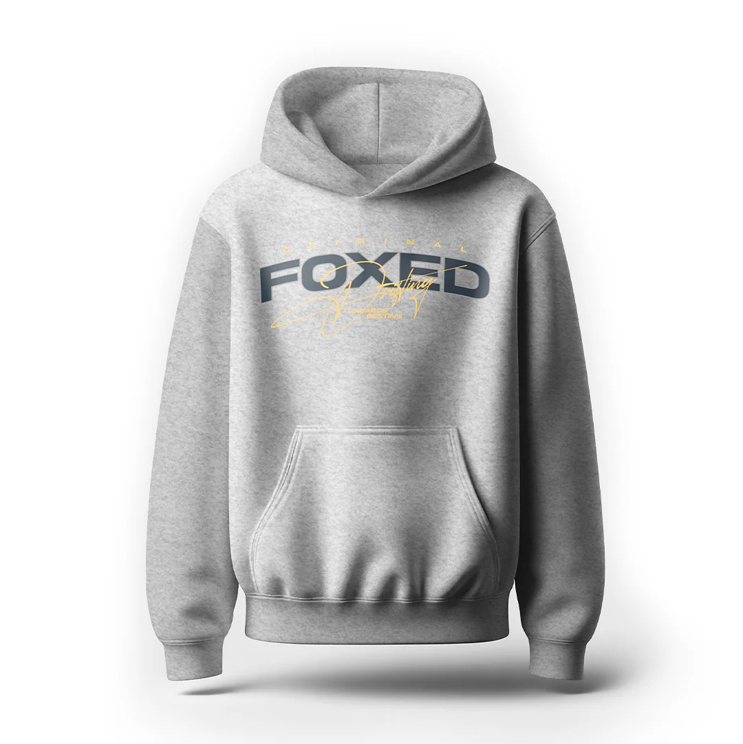 FOXED® VARSITY UNISEX HOODIE HEATHER GREY - Image 3