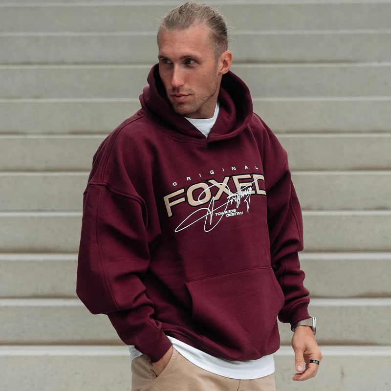 FOXED® VARSITY UNISEX HOODIE RUBY - Image 3